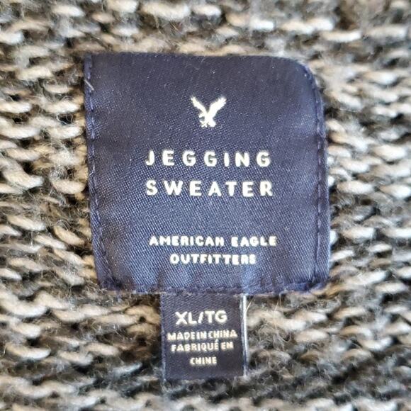 American Eagle Rainbow Snowflake Fair Isle Jegging Sweater SZ XL - Picture 7 of 10